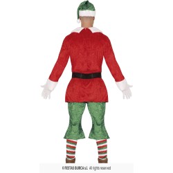 DEGUISEMENT LUTIN DE NOEL SANTA HELPER HOMME TAILLE 48-50 OU M