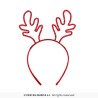 SERRE-TETE OU DIADEME NOEL ROUGE AVEC STRASS CORNES DE RENNE SERRE-TETE OU DIADEME NOEL ROUGE AVEC STRASS CORNES DE RENNE