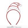 SERRE-TETE OU DIADEME NOEL ROUGE ET ARGENT AVEC STRASS BONNET DE NOEL SERRE-TETE OU DIADEME NOEL ROUGE ET ARGENT AVEC STRASS BONNET DE NOEL