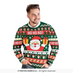 DEGUISEMENT PULL DE NOEL VERT PERE NOEL TAILLE M HOMME