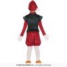 DEGUISEMENT LUTIN DE NOEL ROUGE ET VERT CULOTTE BOUFFANTE TAILLE 3-4 ANS