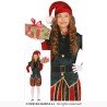 DEGUISEMENT LUTIN DE NOEL ROUGE ET VERT CULOTTE BOUFFANTE TAILLE 3-4 ANS