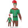 DEGUISEMENT LUTIN DE NOEL PANTALON RAYE VERT ET ROUGE TAILLE L