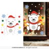 DECORATION DE FENETRE EN GEL NOEL THEME OURS POLAIRE 20 X 25CM