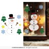 DECORATION DE FENETRE EN GEL NOEL THEME BONHOMME DE NEIGE 20 X 25CM