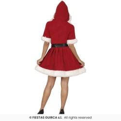DEGUISEMENT MERE NOEL ROBE COURTE A CAPUCHE TAILLE M