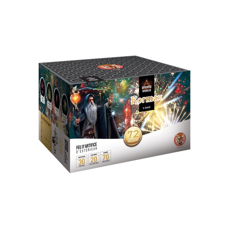 FEU D'ARTIFICE COMPACT KORMAX LE DRUIDE 72 SHOTS