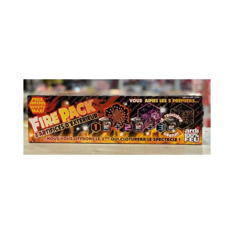 100% FEU FIRE PACK 3 ARTIFICES POUR LE PRIX DE 2