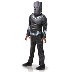 DEGUISEMENT BLACK PANTHER LUXE REMBOURE TAILLE 7-8 ANS