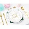 20 SERVIETTES BLANCHE SAPIN DE NOEL MERRY CHRISTMAS OR 16 X 16 CM 