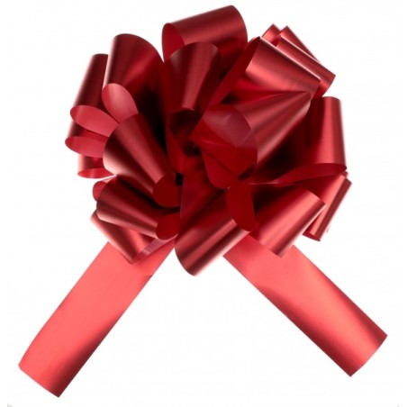 GRAND NOEUD A TIRER AUTOMATIQUE ROUGE METALLISE