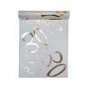 CHEMIN DE TABLE 30 ANS BLANC ET OR 30 CM X 5 M