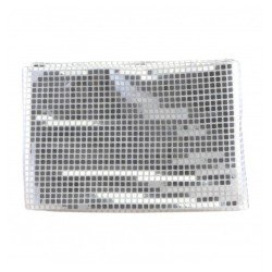 NAPPE PLIEE EFFET BOULE A FACETTES ARGENT 139CM X 240CM