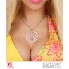 COLLIER METAL SIGNE PEACE AVEC STRASS