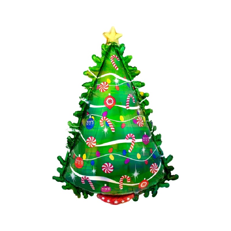 BALLON METALLIQUE SAPIN DE NOEL 66 X 91 CM 