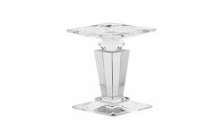 BOUGEOIR PILIER VERRE CRISTALLIN 9.5CM X 9.5CM X 21.5CM