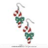 BOUCLES D'OEILLES THEME NOEL CANDY CANE