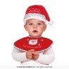 DEGUISEMENT BEBE BAVOIR + CHAPEAU OU BONNET PERE NOEL MY FIRST CHRISTMAS