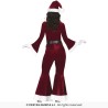 DEGUISEMENT FEMME MERE NOEL MARIA COMBINAISON ROUGE SOMBRE TAILLE S