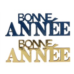 DECORATION A PARSEMER BLEU MARINE ET OR BONNE ANNEE