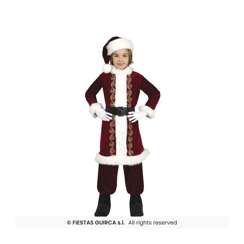 DEGUISEMENT GARCON PERE NOEL ROUGE DECORATION OR TAILLE 5-6 ANS DEGUISEMENT GARCON PERE NOEL ROUGE DECORATION OR TAILLE 5-6 ANS