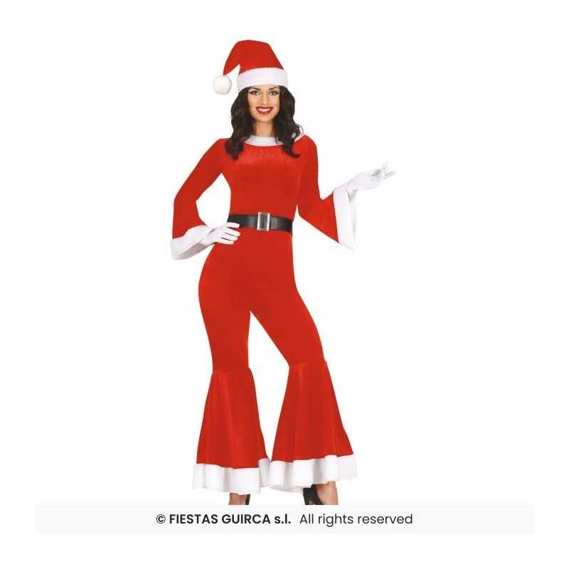 DEGUISEMENT FEMME MERE NOEL MARIA COMBINAISON ROUGE TAILLE S