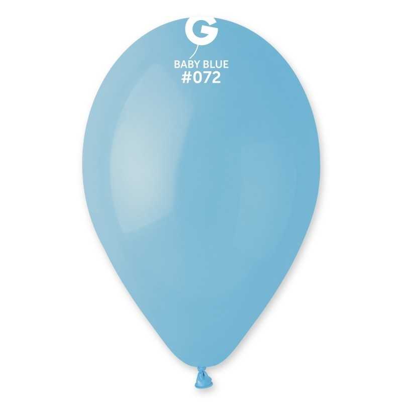 50 BALLONS BLEU BEBE PASTEL  072 BIO LATEX 28-30 CM 