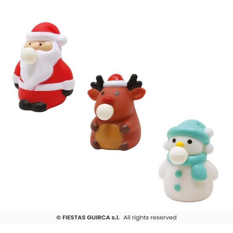 1 PERSONNAGE DE NOEL RENNE BONHOMME DE NEIGE PERE NOEL