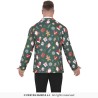 VESTE COSTUME HOMME VERTE IMPRIMEE MOTIFS DE NOEL TAILL M