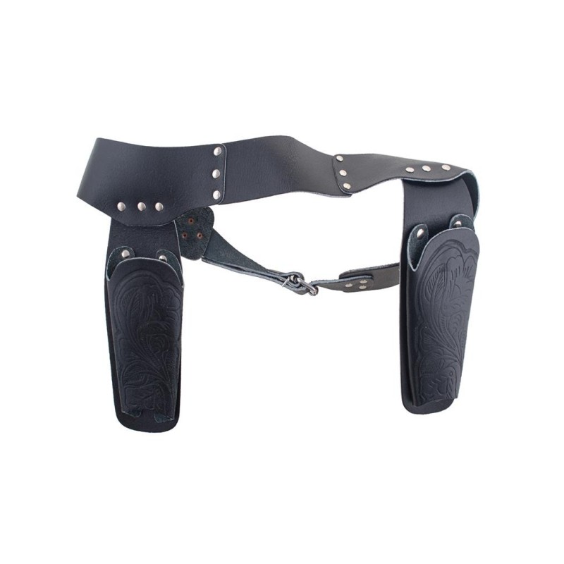 DOUBLE HOLSTER NOIR WESTERN ADULTE DOUBLE HOLSTER NOIR WESTERN ADULTE