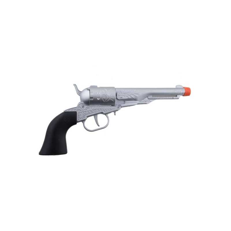 PISTOLET OU REVOLVER A AMORCES 8 COUPS EN METAL