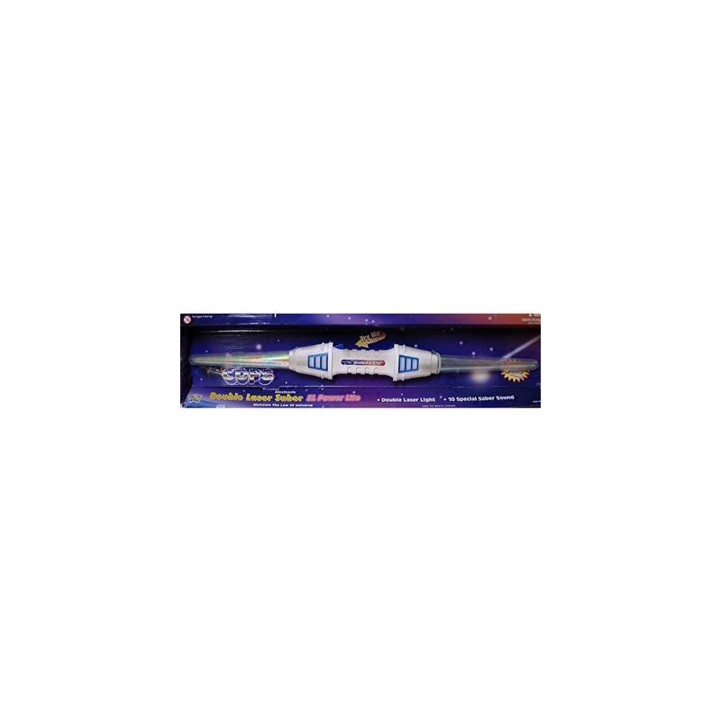 DOUBLE SABRE LASER LUMINEUX ET SONORE EXTENSIBLE 
