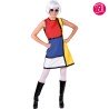 DEGUISEMENT ROBE ANNEES 80 MODERN ART ROUGE JAUNE BLEU CASTELBAJAC TAILLE S