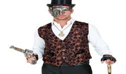 GILET OU VESTE SANS MANCHE HOMME STEAMPUNK TAILLE XXL