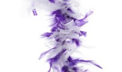 BOA 200 CM 45 G VIOLET MAUVE ET BLANC