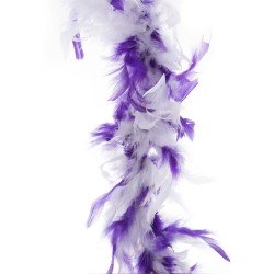BOA 200 CM 45 G VIOLET MAUVE ET BLANC