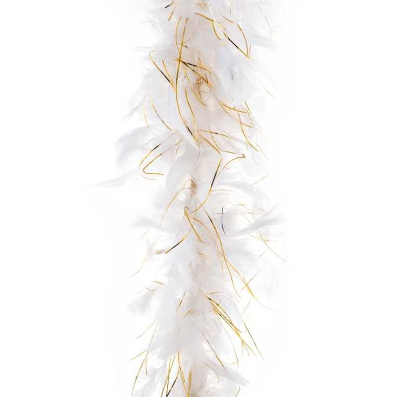 BOA 200 CM 45 G BLANC AVEC FIL D'OR
