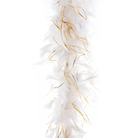 BOA 200 CM 45 G BLANC AVEC FIL D'OR