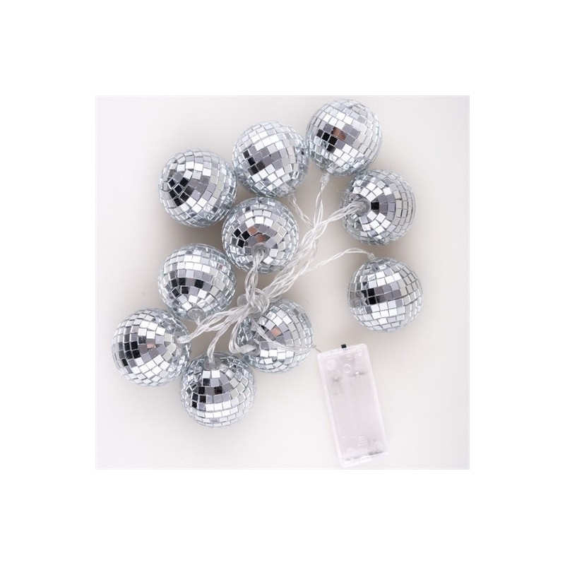 GUIRLANDE LUMINEUSE 10 BOULES A FACETTES GUIRLANDE LUMINEUSE 10 BOULES A FACETTES