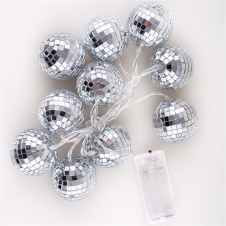 GUIRLANDE LUMINEUSE 10 BOULES A FACETTES
