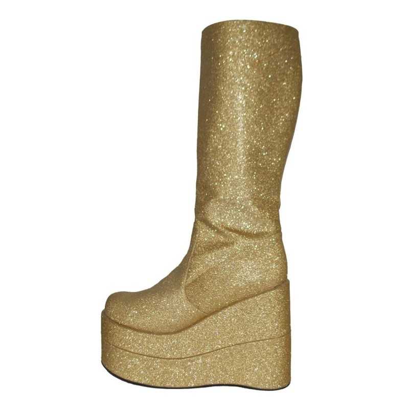 BOTTES PLATFORM PAILLETEES OR TAILLE 40-41