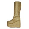 BOTTES PLATFORM PAILLETEES OR TAILLE 42-43 BOTTES PLATFORM PAILLETEES OR TAILLE 42-43
