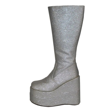 BOTTES PLATFORM PAILLETEES ARGENT TAILLE 38-39