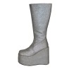 BOTTES PLATFORM PAILLETEES ARGENT TAILLE 40-41 BOTTES PLATFORM PAILLETEES ARGENT TAILLE 40-41