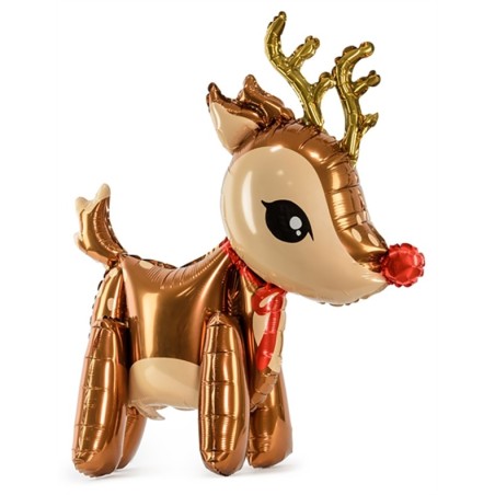 BALLON METALLIQUE RENNE DE NOEL RUDOLPH A GONFLER A L'AIR 50