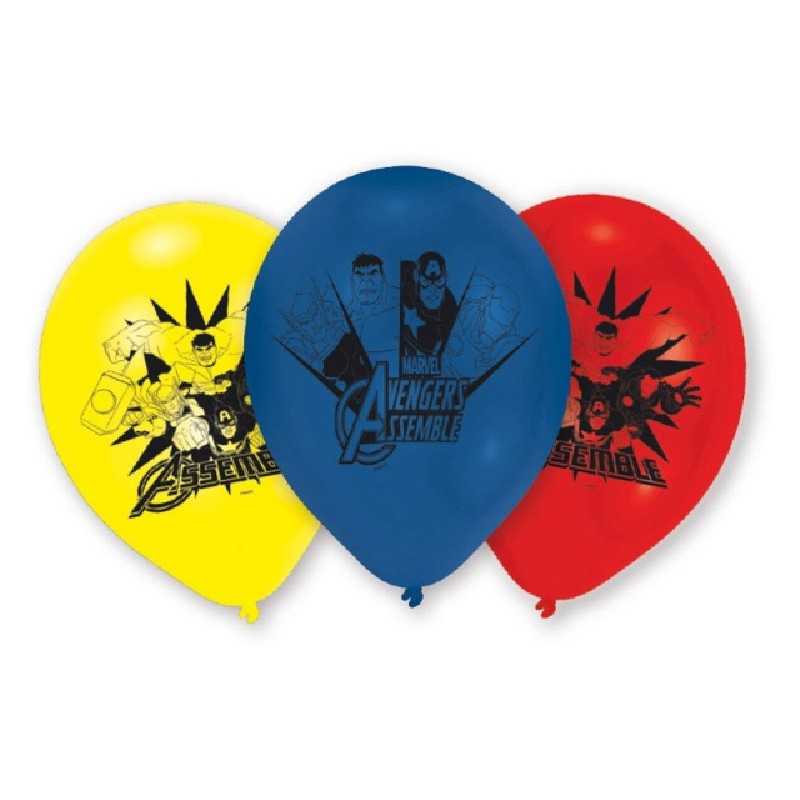 6 BALLONS LATEX AVENGERS 22.8 CM