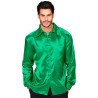 CHEMISE SATIN VERTE TAILLE S