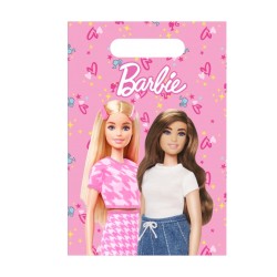 8 SACHETS CADEAUX  BARBIE EN PLASTIQUE