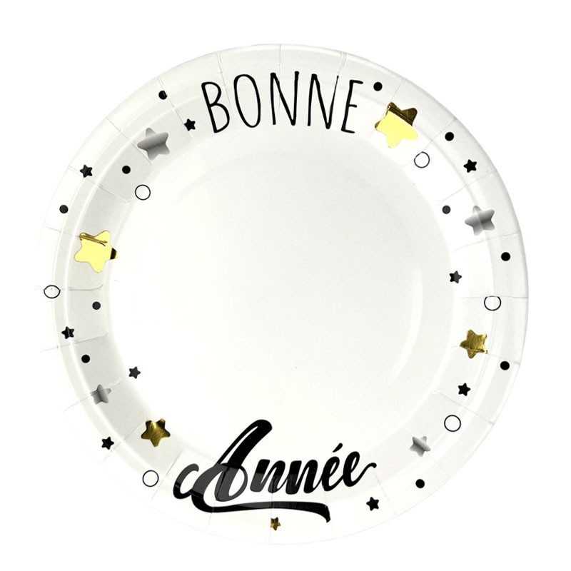 8 SERVIETTES BONNE ANNEE 23 CM 