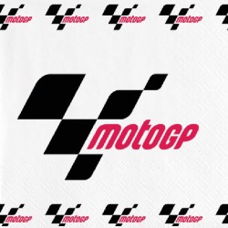 20 SERVIETTES MOTO GP EN PAPIER 33 X 33 CM